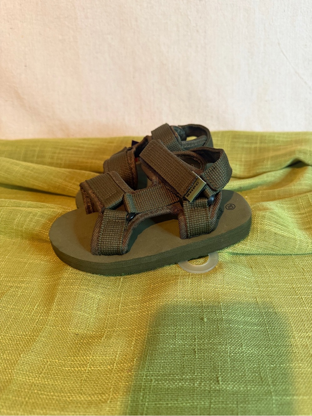 NEW Boys 10C Sandals Olive Green Adjustable Strap